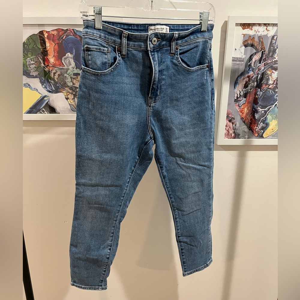 Abercrombie & Fitch Super Skinny Ankle High Rise Jeans Extra Short